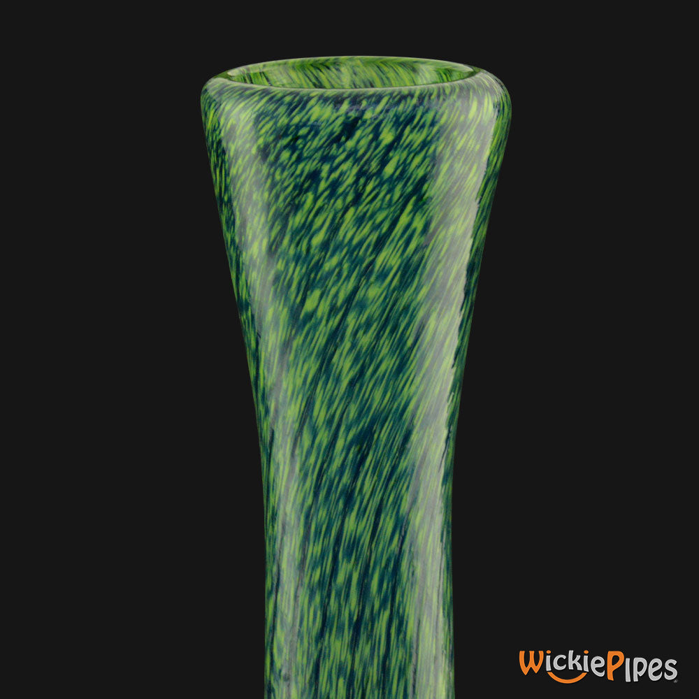 Noble Glass - Dark Green 11-Inch Soft Glass Bubble Water Pipe Flared Mouthpiece