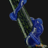 Thumbnail for Noble Glass - Dark Green Wrap 14-Inch Soft Glass Bubble Water Pipe Wrap