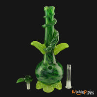 Thumbnail for Noble Glass - Earth Wrap 14-Inch Soft Glass Bubble Water Pipe Disassembled