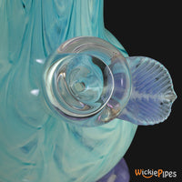 Thumbnail for Noble Glass - Flower Blue Purple Wrap 14-Inch Soft Glass Bubble Water Pipe Bowl