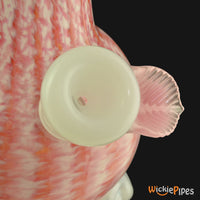 Thumbnail for Noble Glass - Flower White Pink Wrap 14-Inch Soft Glass Bubble Water Pipe Bowl