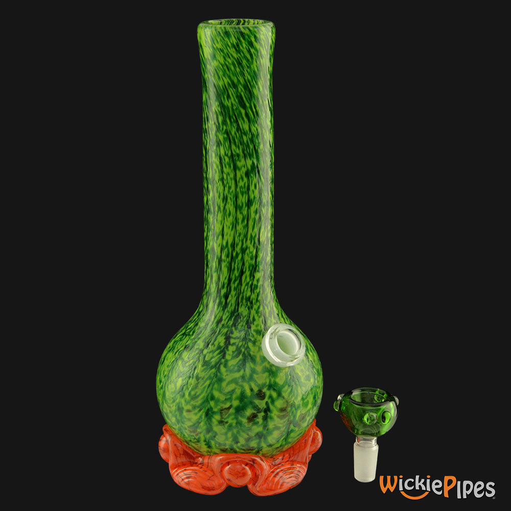 Noble Glass - Green 11-Inch Soft Glass Bubble Water Pipe Bowl Out