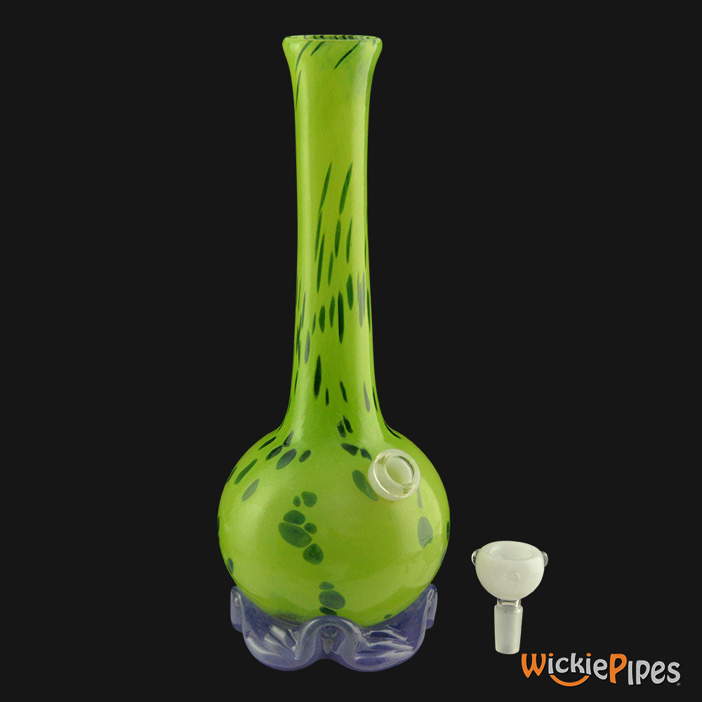 Noble Glass - Lime Green 11-Inch Soft Glass Bubble Water Pipe Bowl Out