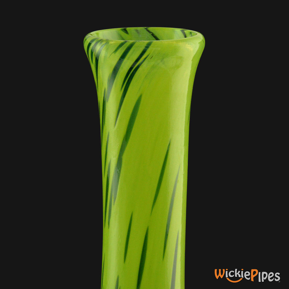 Noble Glass - Lime Green 11-Inch Soft Glass Bubble Water Pipe Flared Mouthpiece