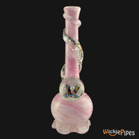 Thumbnail for Noble Glass - Marble Dichro Pink Wrap 14-Inch Soft Glass Bubble Water Pipe Back