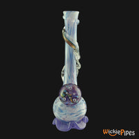 Thumbnail for Noble Glass - Marble Dichro Purple Swirl Wrap 14-Inch Soft Glass Bubble Water Pipe Back