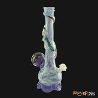 Thumbnail for Noble Glass - Marble Dichro Purple Swirl Wrap 14-Inch Soft Glass Bubble Water Pipe