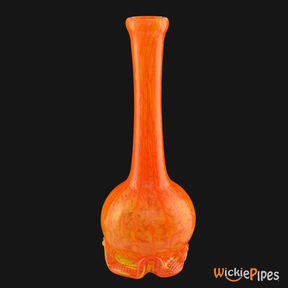 Noble Glass - Orange 11-Inch Soft Glass Bubble Water Pipe Back