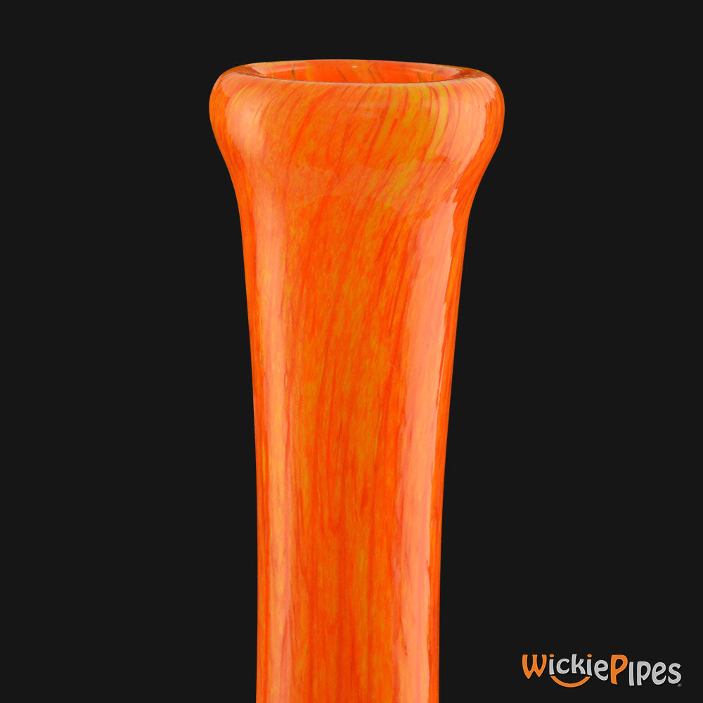 Noble Glass - Orange 11-Inch Soft Glass Bubble Water Pipe Flared Mouthpiece