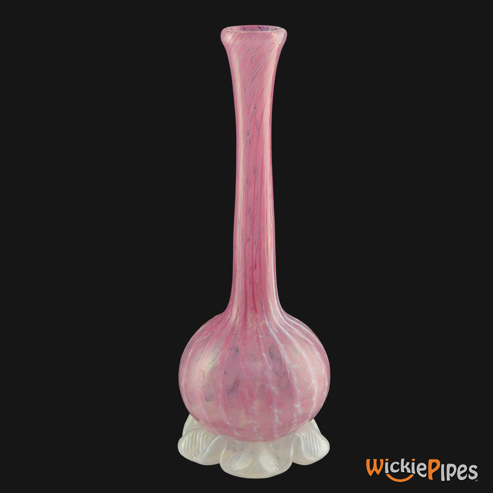 Noble Glass - Pink White 11-Inch Soft Glass Bubble Water Pipe Back