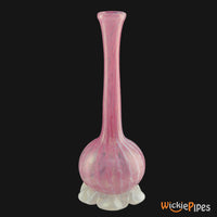 Thumbnail for Noble Glass - Pink White 11-Inch Soft Glass Bubble Water Pipe Back