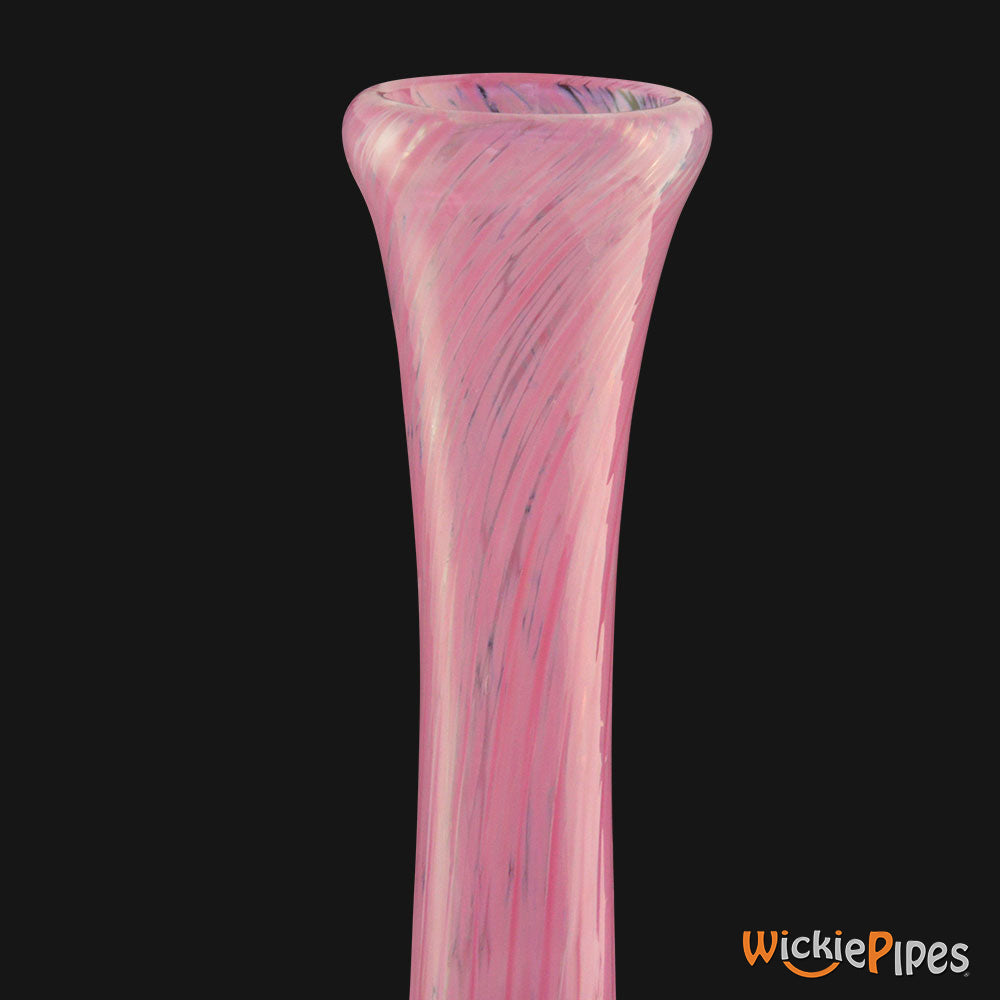 Noble Glass - Pink White 11-Inch Soft Glass Bubble Water Pipe Flared Mouthpiece