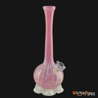Thumbnail for Noble Glass - Pink White 11-Inch Soft Glass Bubble Water Pipe