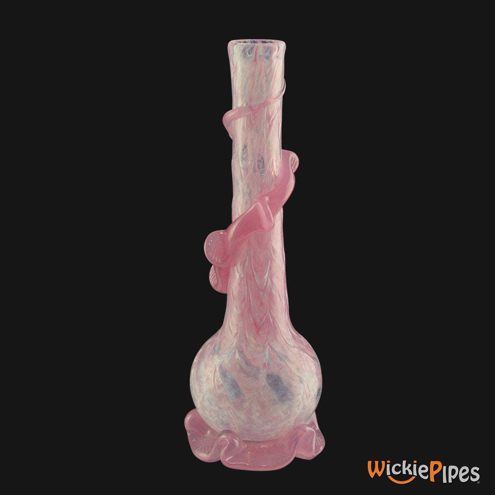 Noble Glass - Pink Wrap 14-Inch Soft Glass Bubble Water Pipe Back