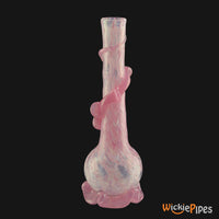 Thumbnail for Noble Glass - Pink Wrap 14-Inch Soft Glass Bubble Water Pipe Back