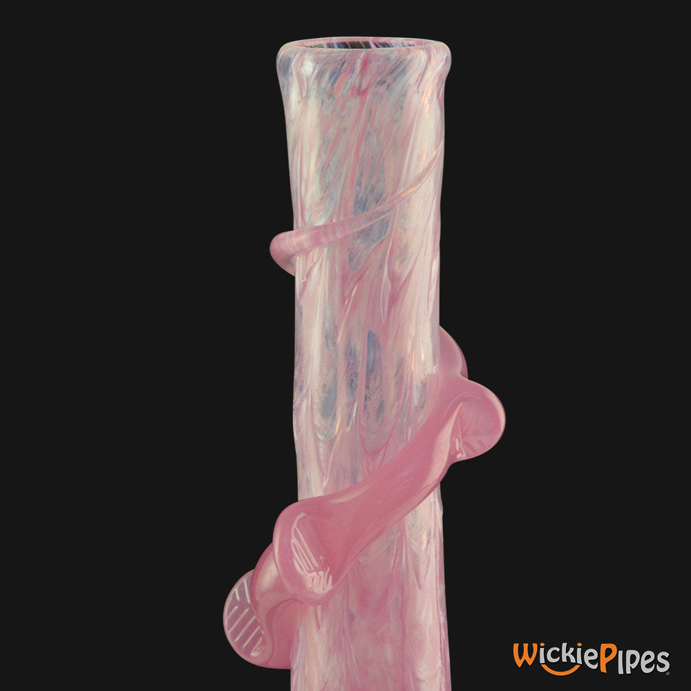 Noble Glass - Pink Wrap 14-Inch Soft Glass Bubble Water Pipe Flared Mouthpiece