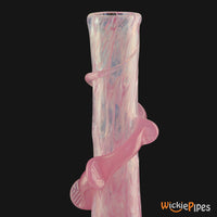 Thumbnail for Noble Glass - Pink Wrap 14-Inch Soft Glass Bubble Water Pipe Flared Mouthpiece