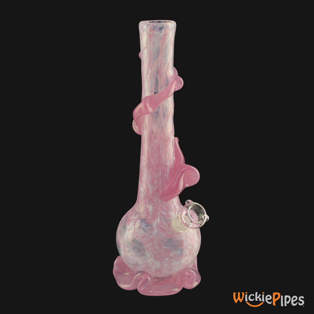 Noble Glass - Pink Wrap 14-Inch Soft Glass Bubble Water Pipe