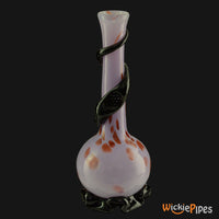 Thumbnail for Noble Glass - Purple Red Wrap 11-Inch Soft Glass Bubble Water Pipe Back