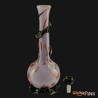Thumbnail for Noble Glass - Purple Red Wrap 11-Inch Soft Glass Bubble Water Pipe Bowl Out