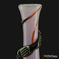 Thumbnail for Noble Glass - Purple Red Wrap 11-Inch Soft Glass Bubble Water Pipe Flared Mouthpiece
