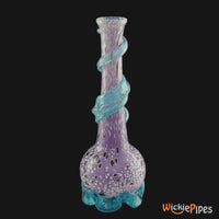 Thumbnail for Noble Glass - Purple Wrap 11-Inch Soft Glass Bubble Water Pipe Back