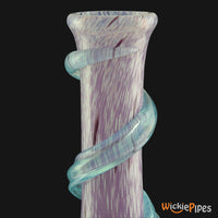 Thumbnail for Noble Glass - Purple Wrap 11-Inch Soft Glass Bubble Water Pipe Flared Mouthpiece