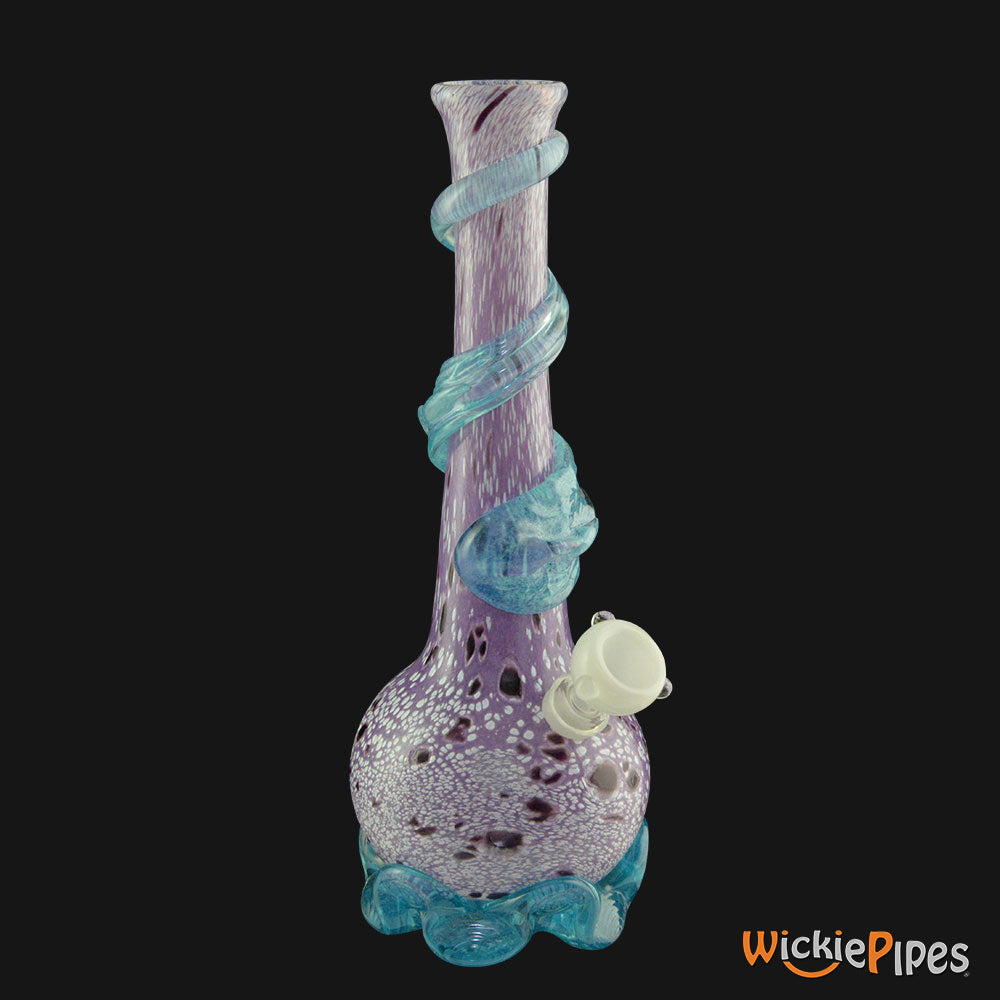Noble Glass - Purple Wrap 11-Inch Soft Glass Bubble Water Pipe