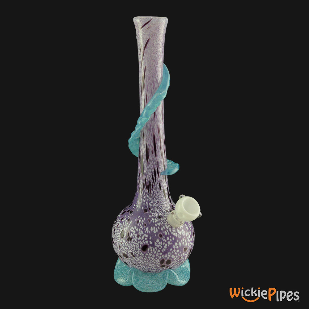 Noble Glass - Purple Wrap 14-Inch Soft Glass Bubble Water Pipe
