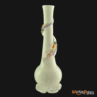 Thumbnail for Noble Glass - Rainbow White Wrap 14-Inch Soft Glass Bubble Water Pipe Back