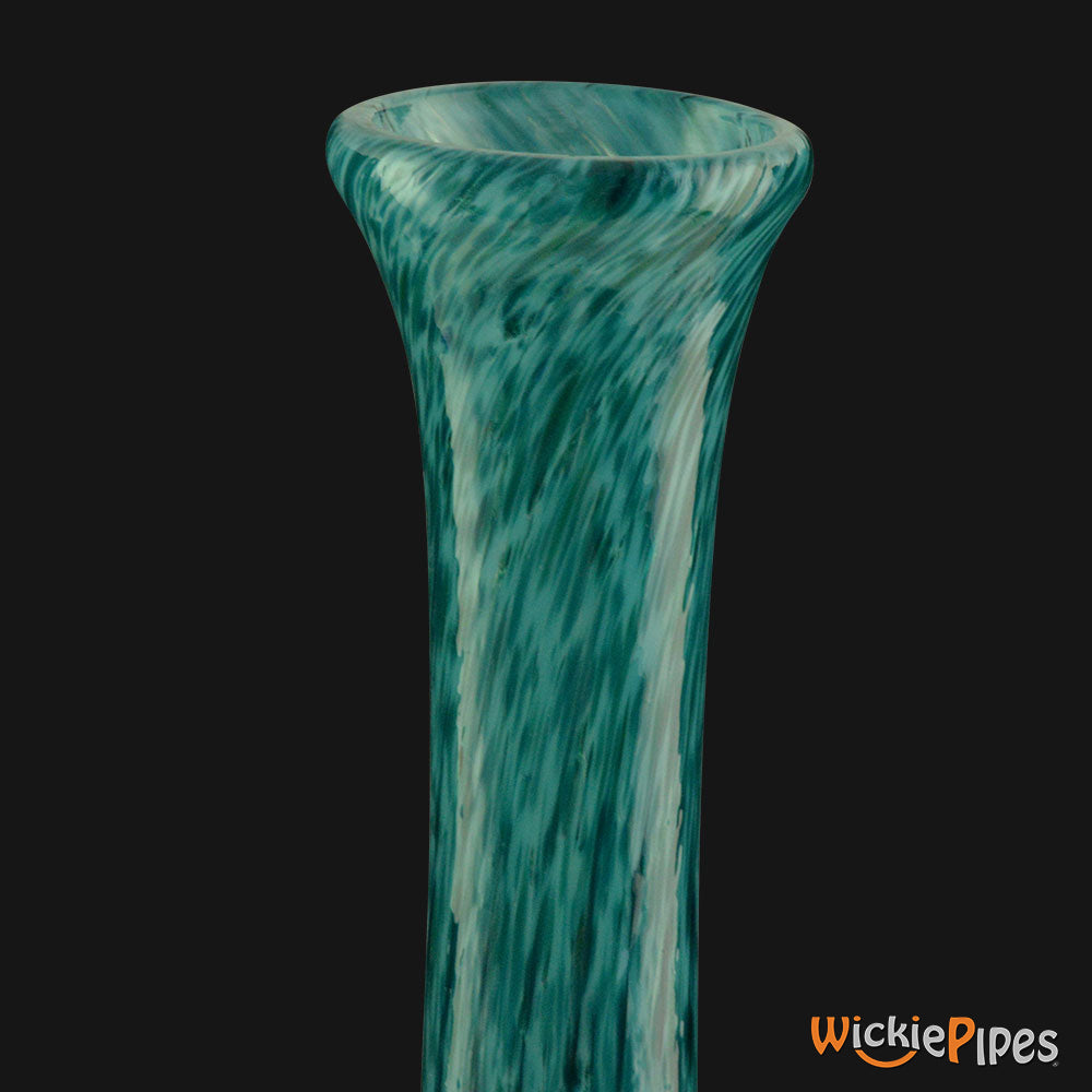 Noble Glass - Teal 11-Inch Soft Glass Bubble Water Pipe Flared Mouthpiece