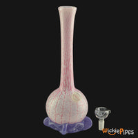Thumbnail for Noble Glass - White Pink 11-Inch Soft Glass Bubble Water Pipe Bowl Out