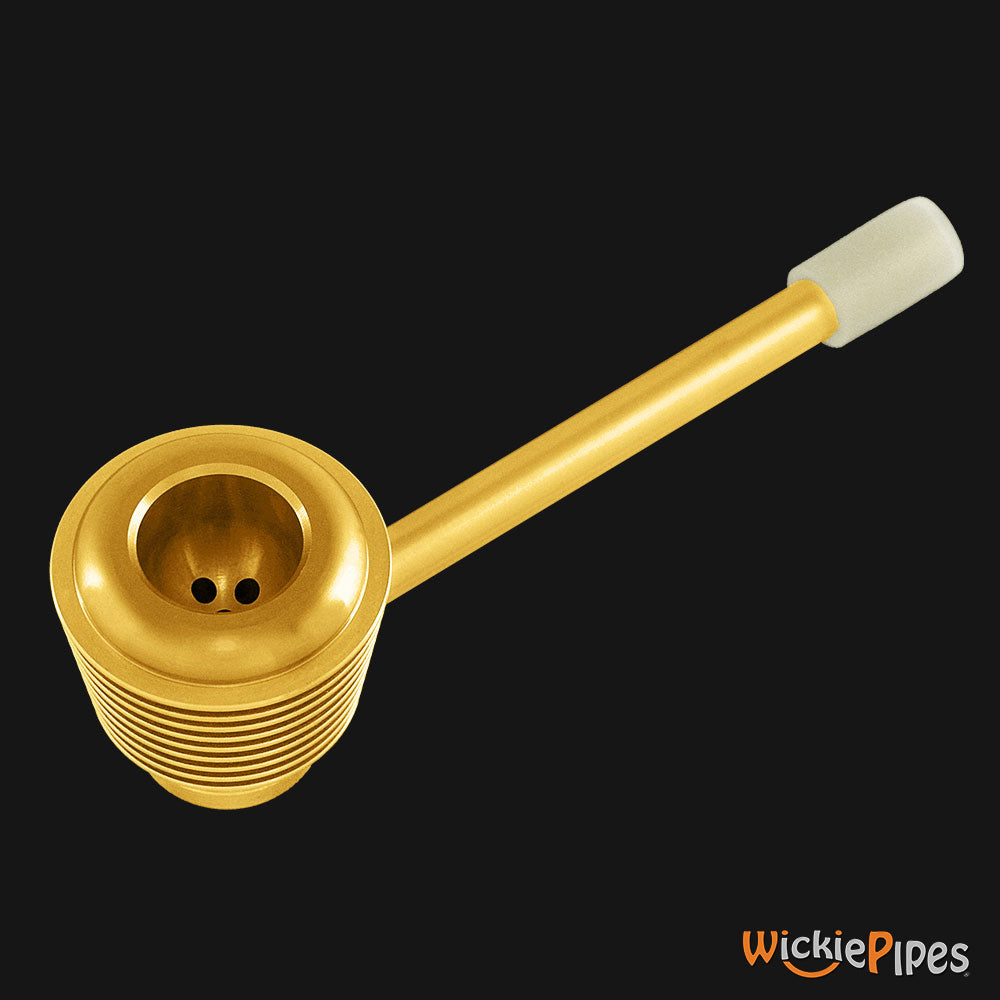 Punchbowl - Beehive 3.5-Inch Brass Hand Pipe bowl angled left.