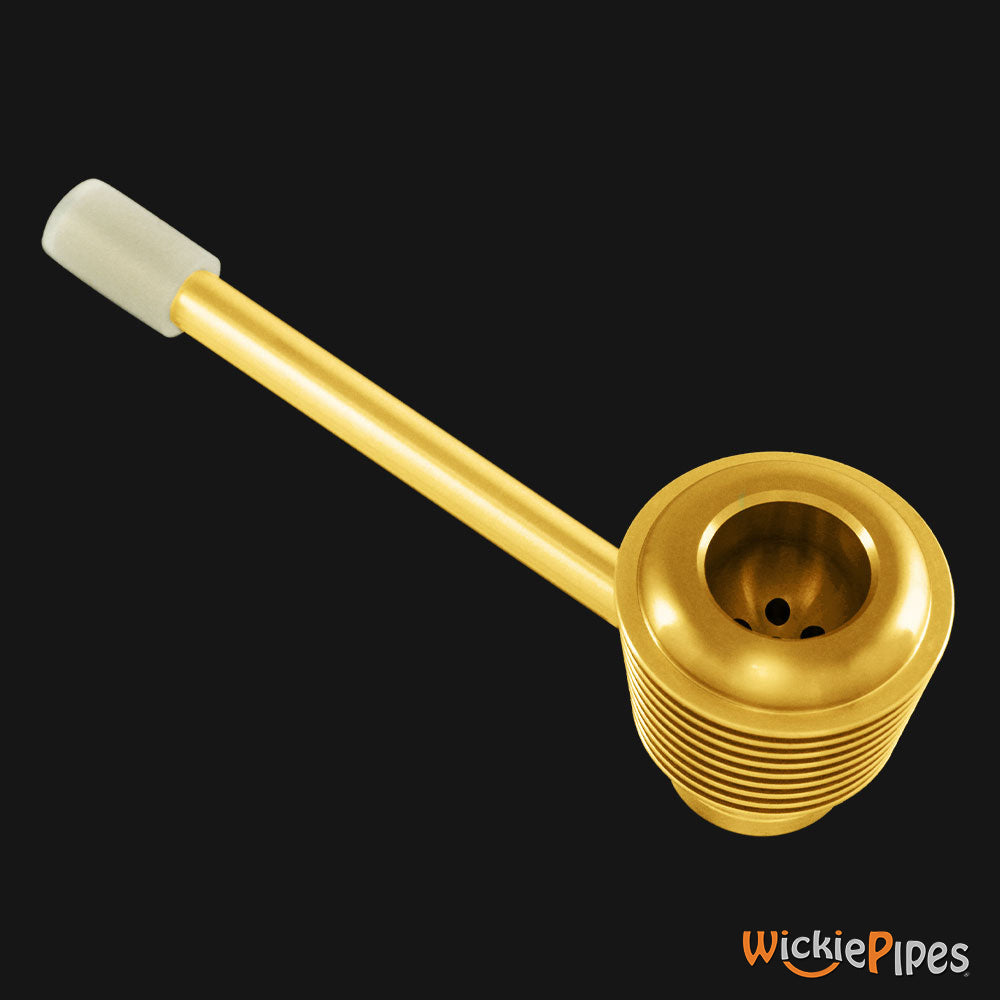 Punchbowl - Beehive 3.5-Inch Brass Hand Pipe bowl angled right.