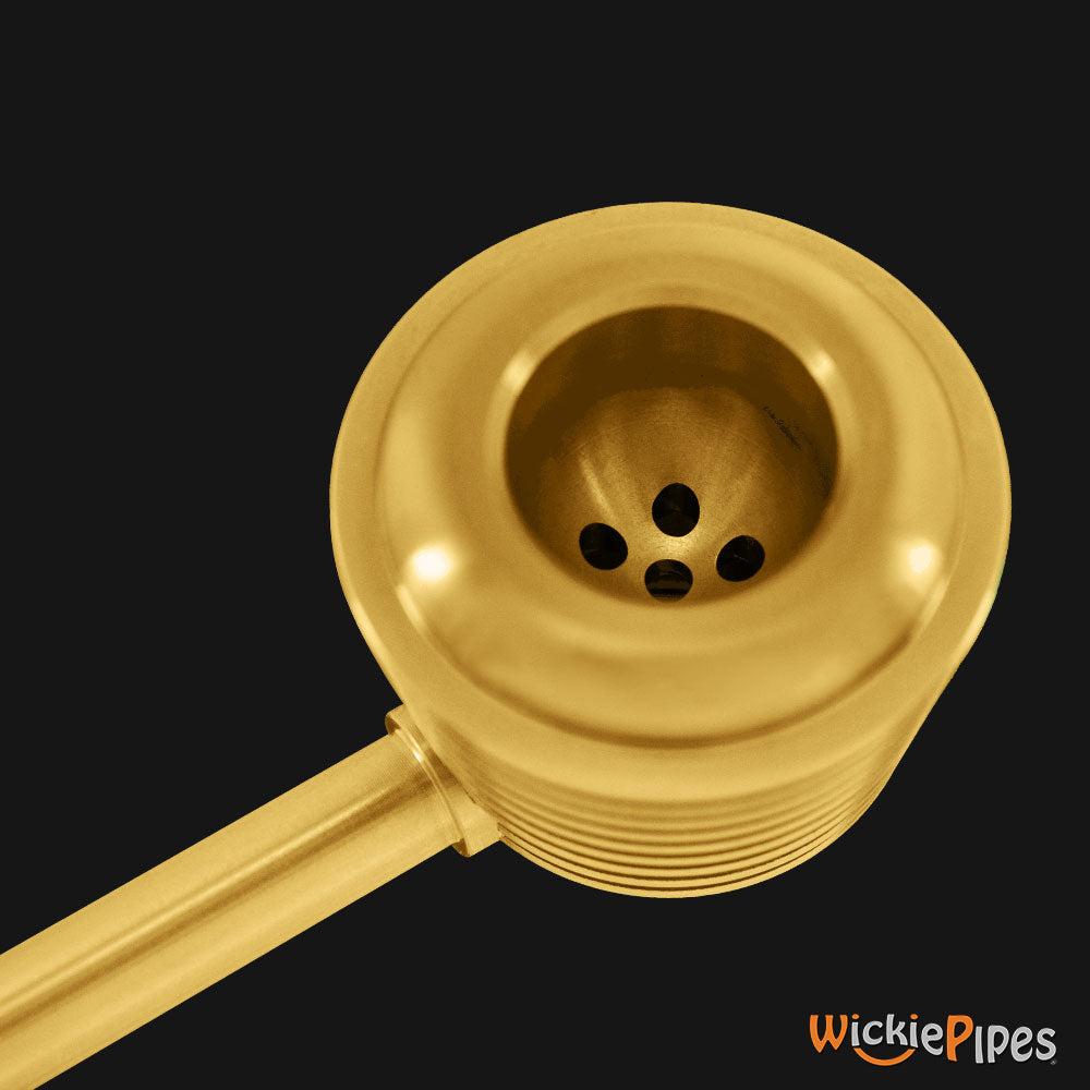 Punchbowl - Beehive 3.5-Inch Brass Hand Pipe close up of bowl.