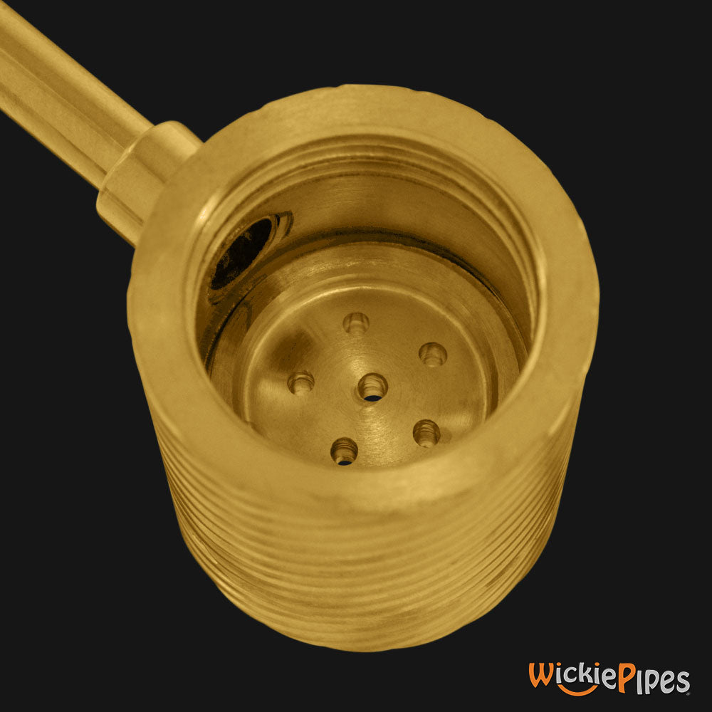 Punchbowl - Cob 3.5-Inch Brass Hand Pipe inside tar trap.