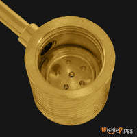 Thumbnail for Punchbowl - Cob 3.5-Inch Brass Hand Pipe inside tar trap.