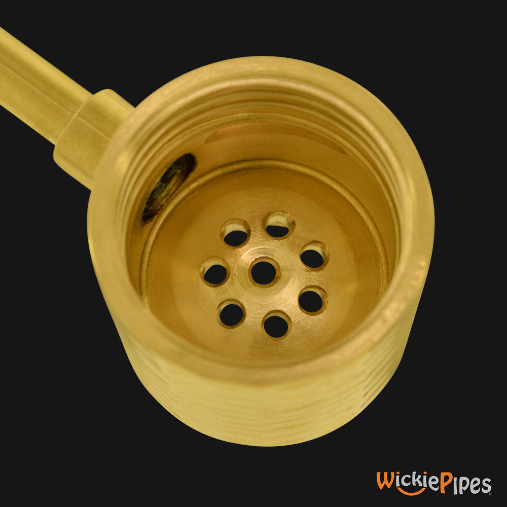 Punchbowl - Lava 3.5-Inch Brass Hand Pipe inside tar trap.