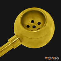 Thumbnail for Punchbowl - Lollipop 3.5-Inch Brass Hand Pipe close up of bowl.