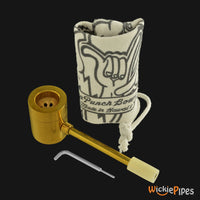 Thumbnail for Punchbowl - Popeye 3.5-Inch Brass Hand Pipe Pouch and poker tool.