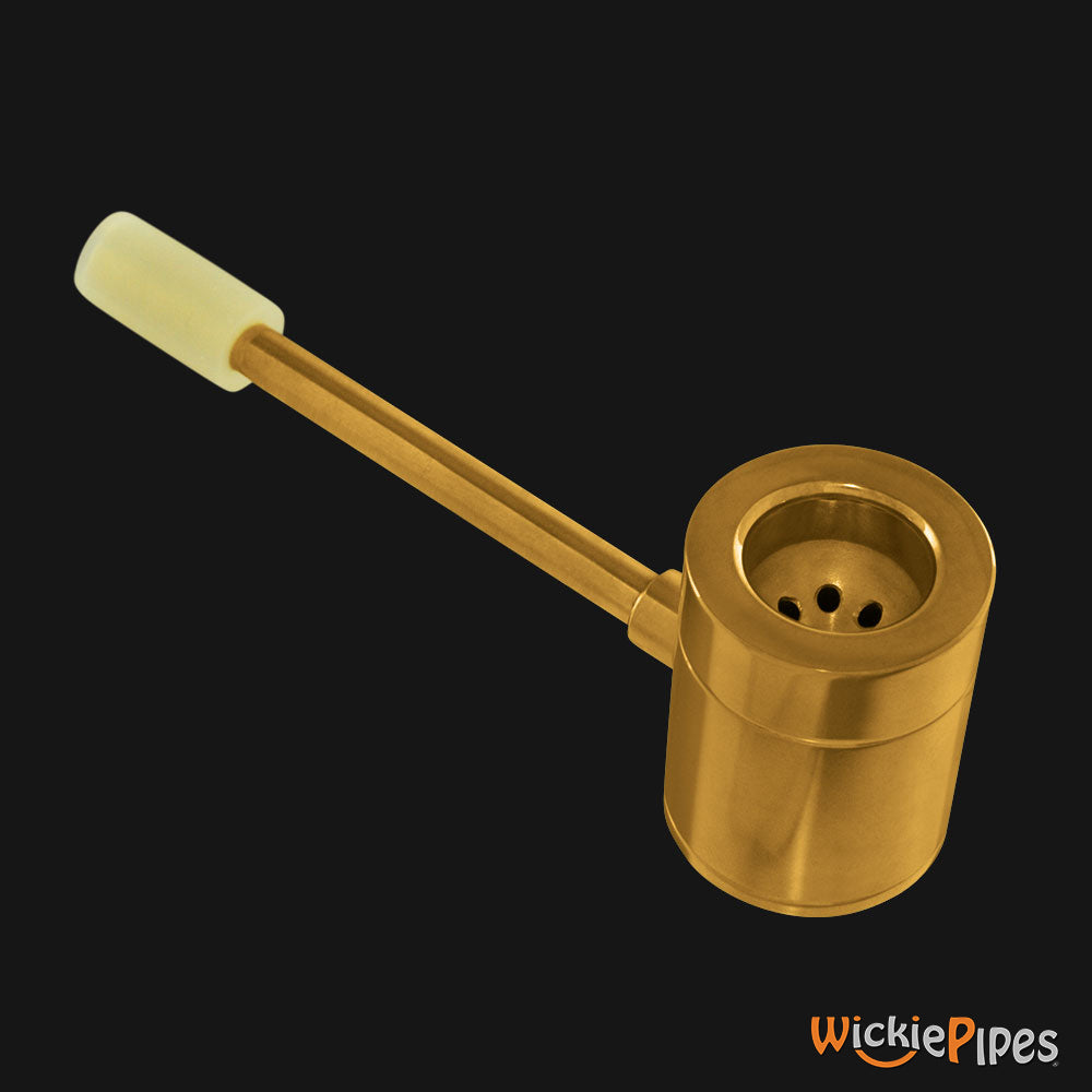 Punchbowl - Popeye 3.5-Inch Brass Hand Pipe bowl angled right.