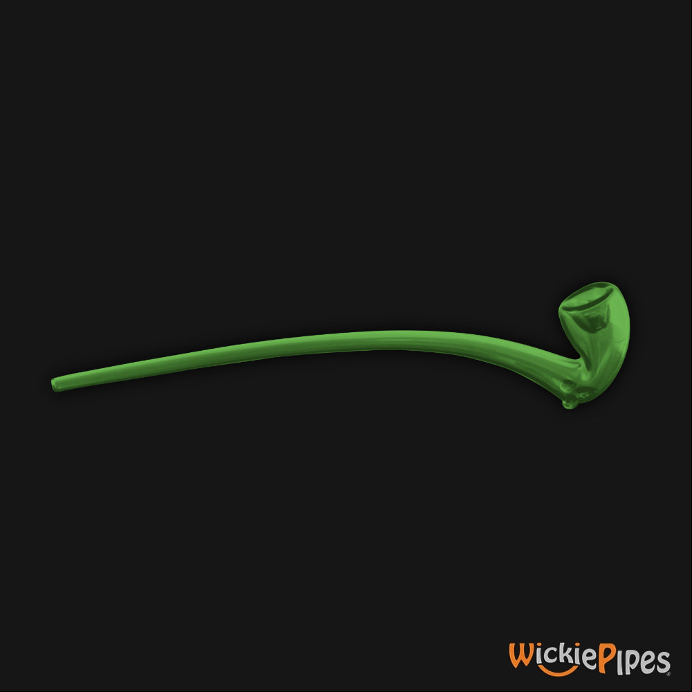 Starfish Designs Gandalf 12-Inch Glass Pipe Right Side View Clear Green.
