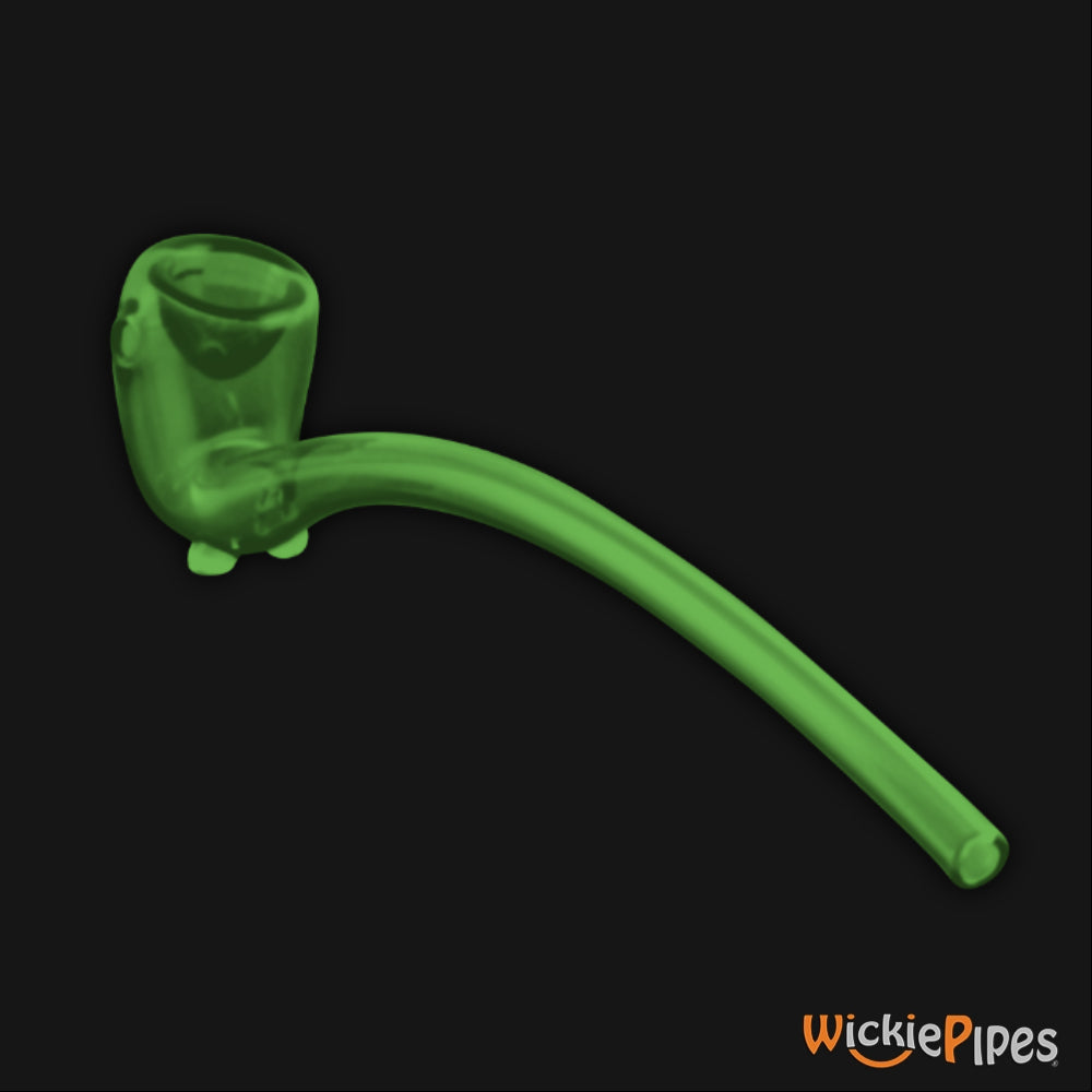 Starfish Designs Gandalf 7-Inch Glass Pipe Carb And Double Stands Clear Green.