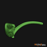 Starfish Designs Gandalf 7-Inch Glass Pipe Left Bowl And Carb Clear Green.