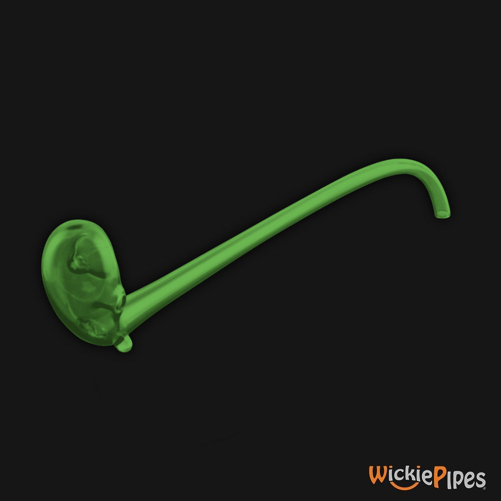 Starfish Designs Nightwatchman 12-Inch Glass Pipe Bottom Clear Green.