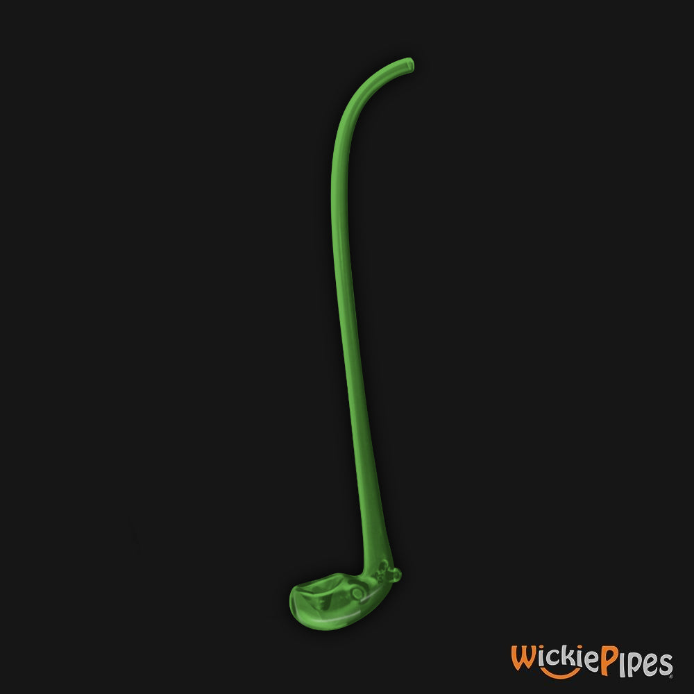 Starfish Designs Nightwatchman 12-Inch Glass Pipe Clear Green.