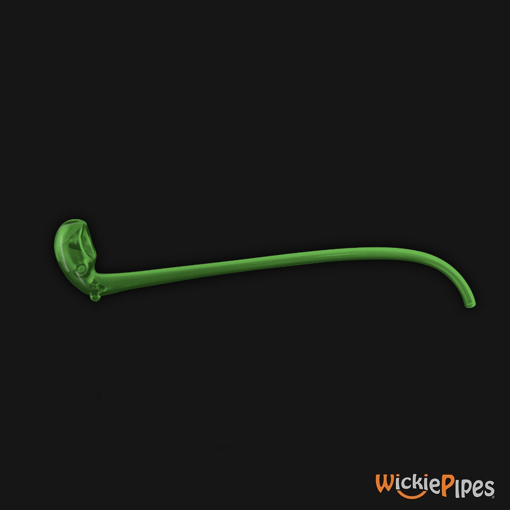 Starfish Designs Nightwatchman 12-Inch Glass Pipe Left Bowl And Carb Clear Green.
