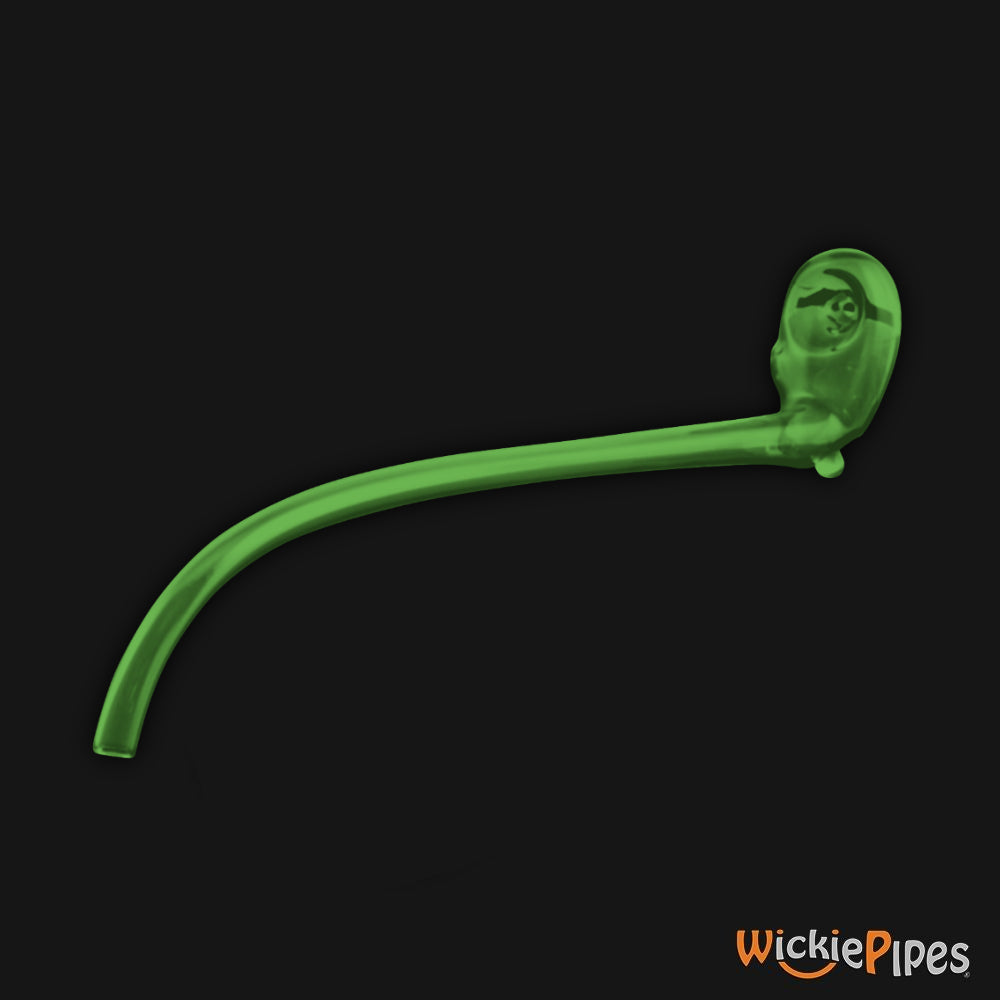 Starfish Designs Nightwatchman 12-Inch Glass Pipe Mouthpiece Clear Green,