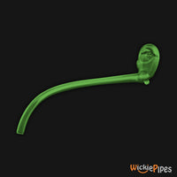 Starfish Designs Nightwatchman 12-Inch Glass Pipe Mouthpiece Clear Green,