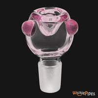 Thumbnail for WickiePipes 18mm Pink Standard Male Dry-Herb Glass Bowl.
